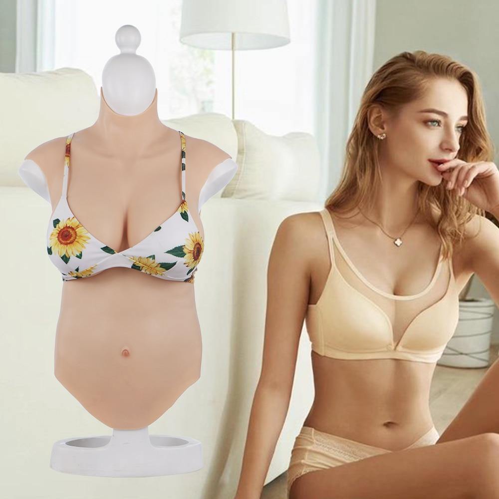 7th Generation No-oil Silicone Half body Breastplate Huge Fake Boobs For Crossdresser