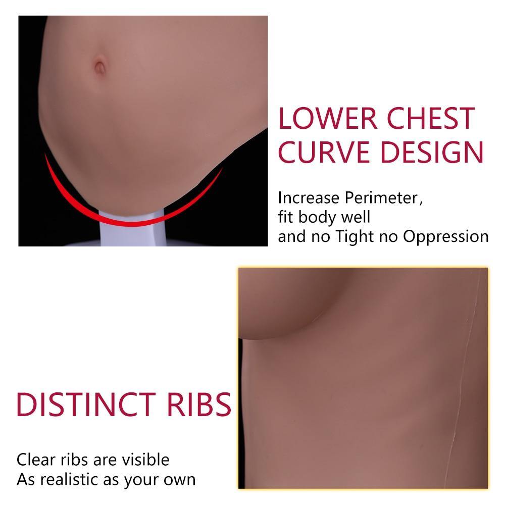 7th Generation No-oil Silicone Half body Breastplate Huge Fake Boobs For Crossdresser