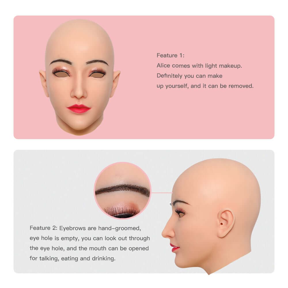 Alice Silicone Female Head Mask