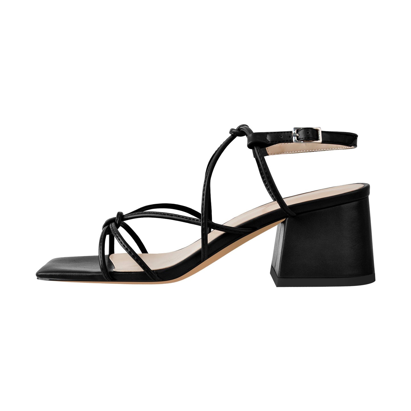 Criss Cross Gladiator Strappy Chunky Heel Crossdressing Sandals
