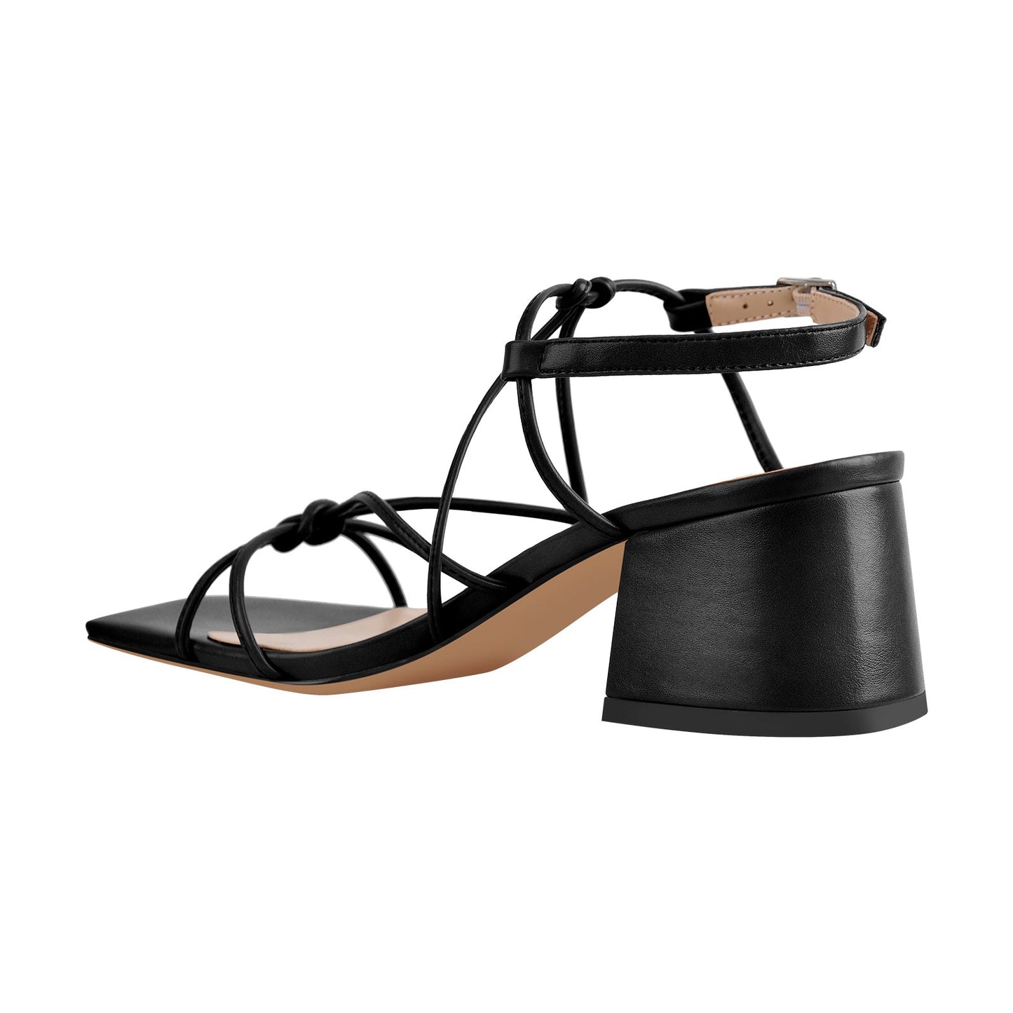 Criss Cross Gladiator Strappy Chunky Heel Crossdressing Sandals