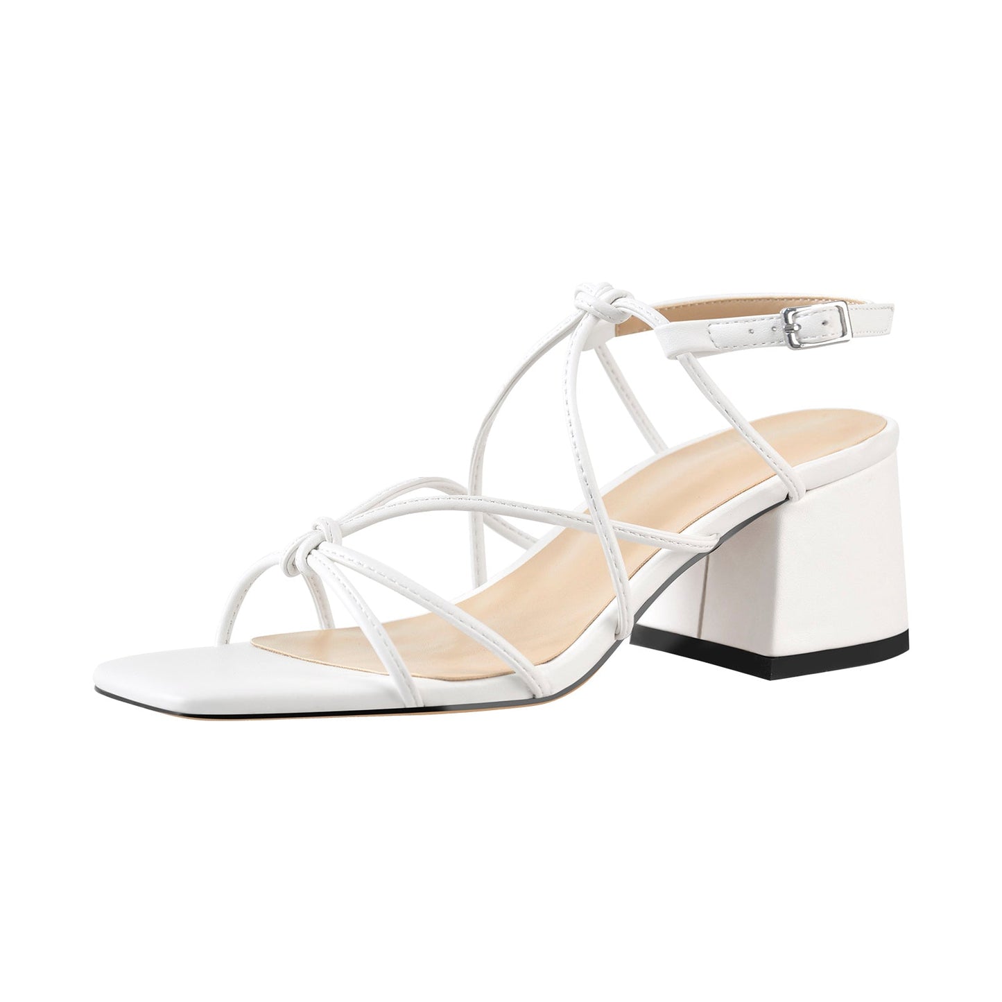 Criss Cross Gladiator Strappy Chunky Heel Crossdressing Sandals