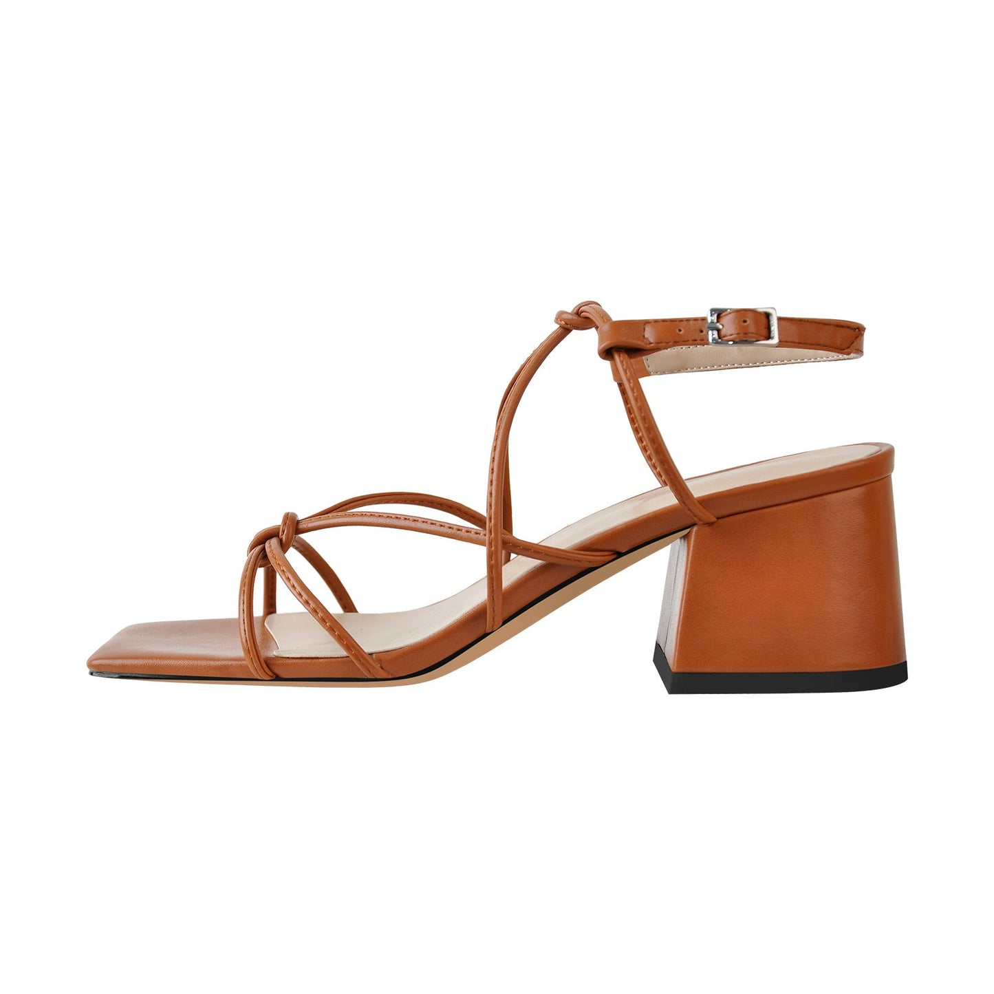 Criss Cross Gladiator Strappy Chunky Heel Crossdressing Sandals