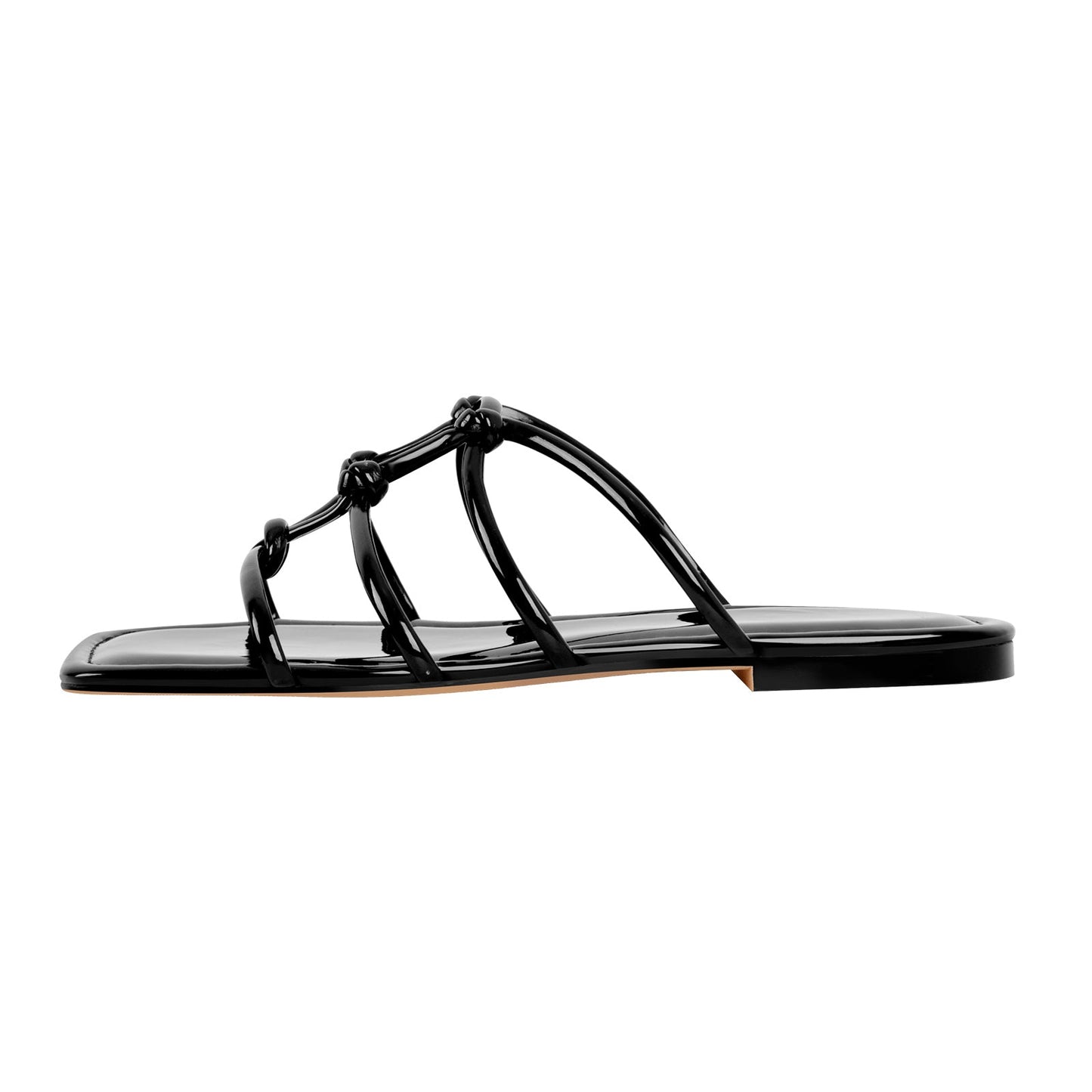 Flats Square Toe Knot Strap Crossdressing Sandals