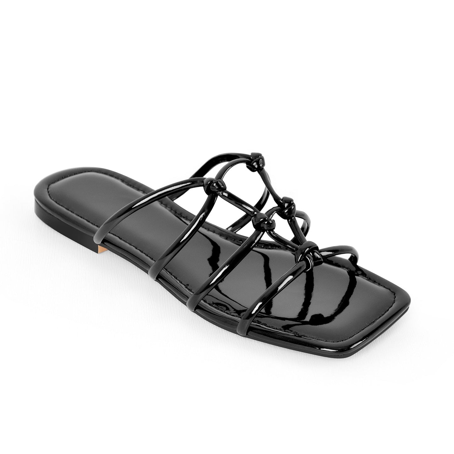 Flats Square Toe Knot Strap Crossdressing Sandals