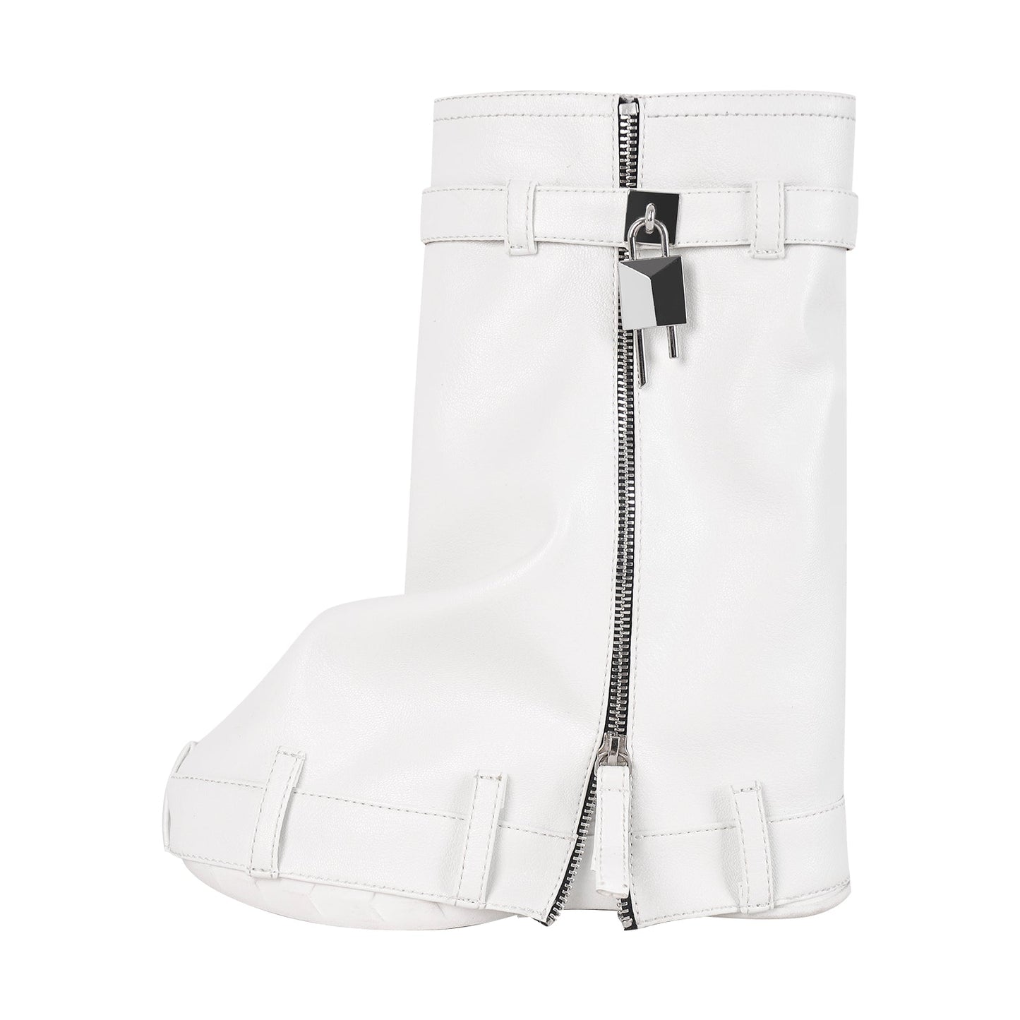 Round Toe Wedge Heel Fold Over Mid-calf Crossdressing Boots