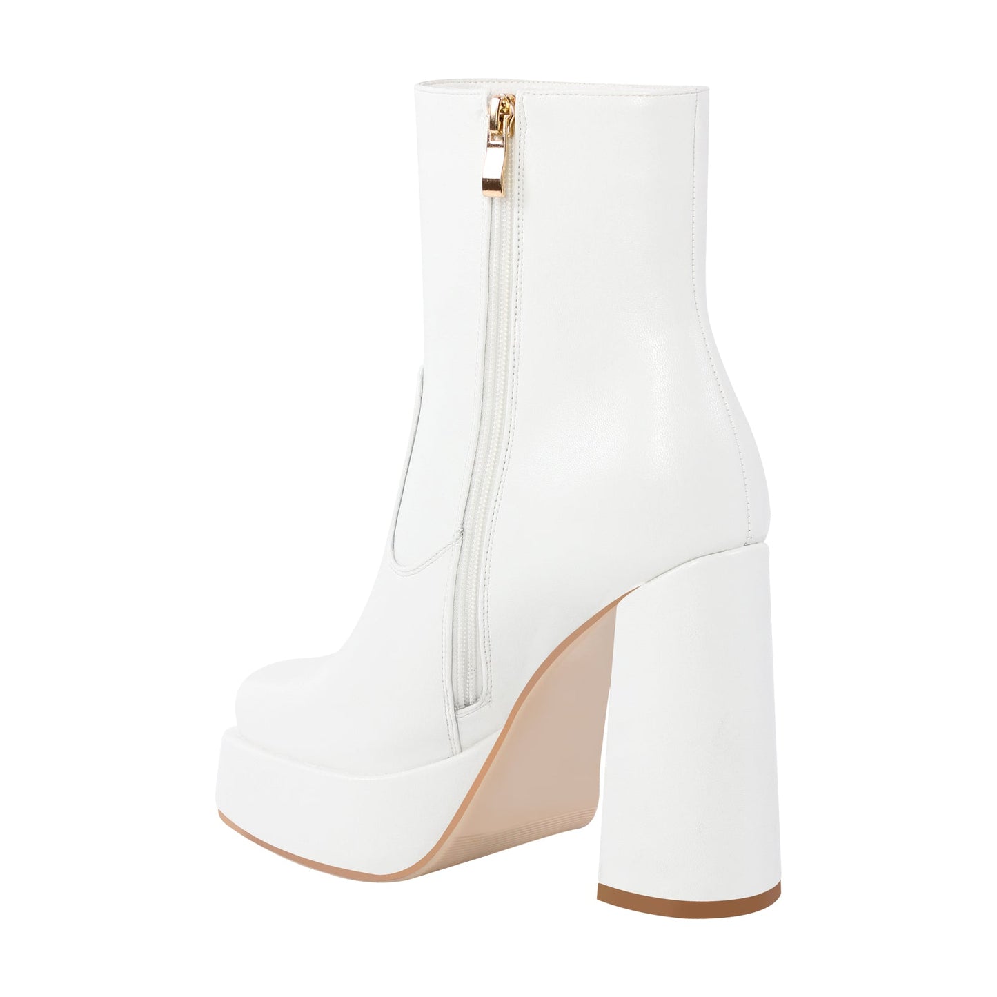 Platform Square Toe Chunky Heel Crossdressing Ankle Boots
