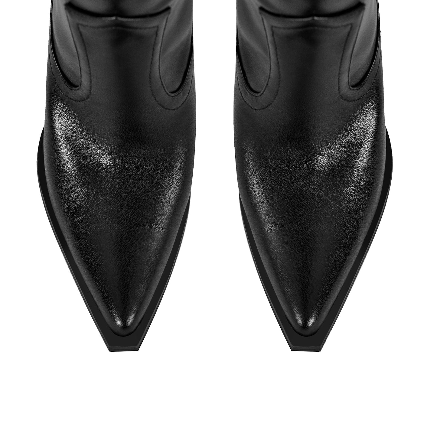 Chunky Heel Over The Knee Western Crossdressing Boots