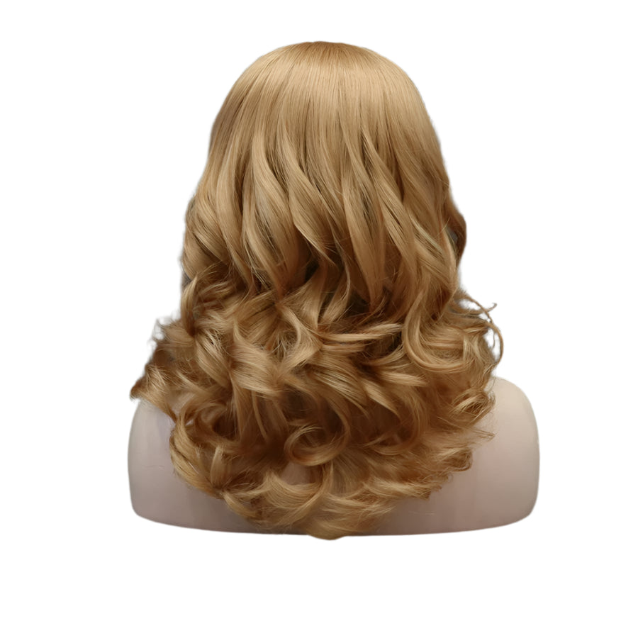 Synthetic Lace Front Gold Short Crossdressing Wig