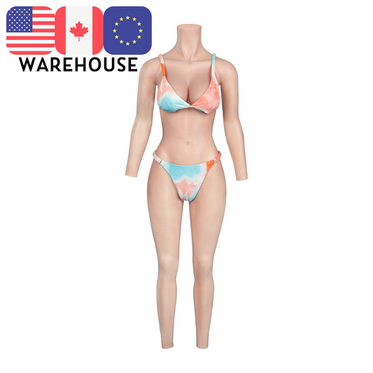 [Free Mask❤] C Cup Ankle-length Full Silicone Bodysuit with Sleeves
