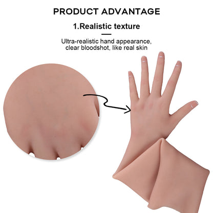 65cm Realistic Female Silicone Gloves With Veins For Cosplay