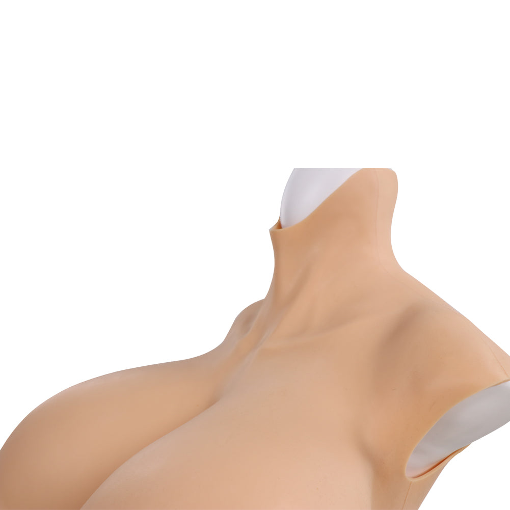 Mega Curves, Max Comfort – Plus-Size Silicone Breastplate with Huge Boobs (No-Oil, Cotton-Filled)