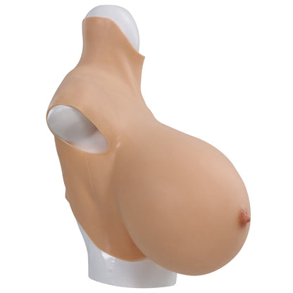Mega Curves, Max Comfort – Plus-Size Silicone Breastplate with Huge Boobs (No-Oil, Cotton-Filled)