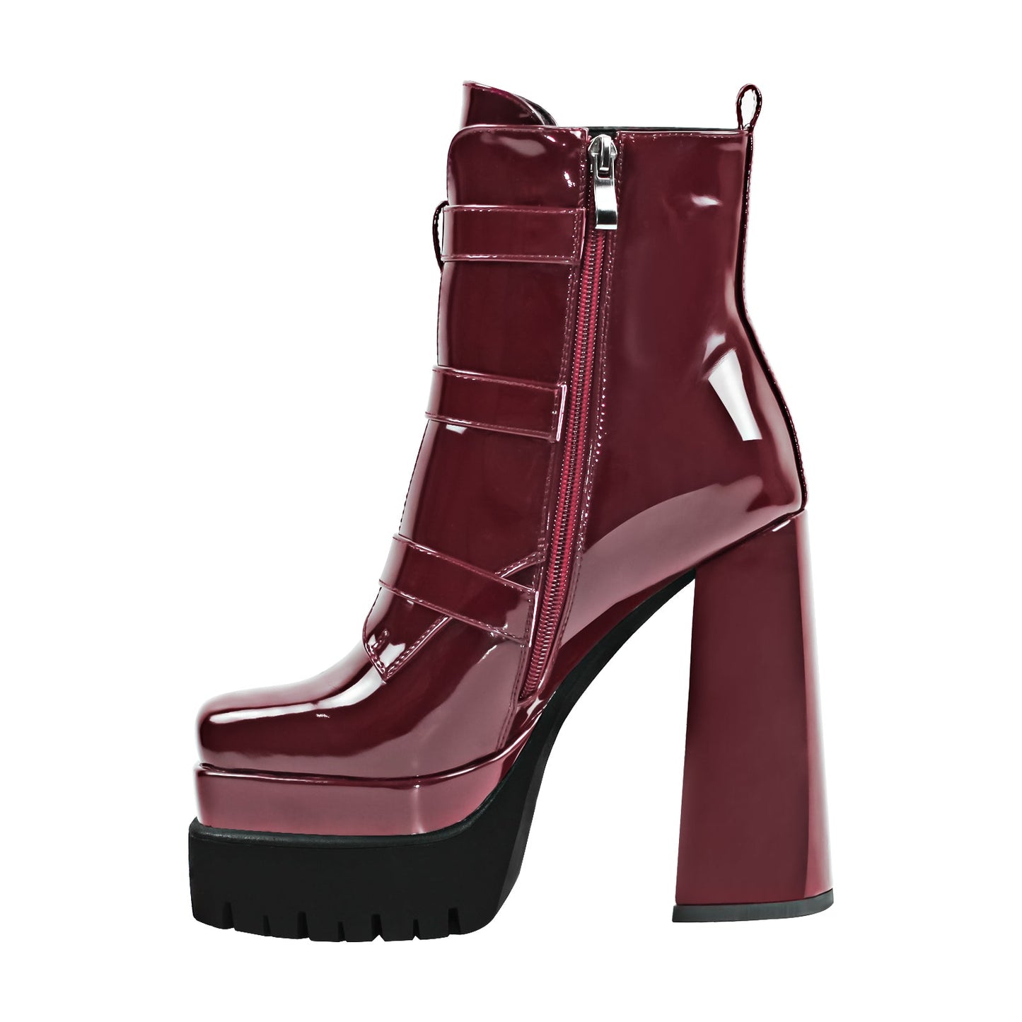 Double Platform Strap Buckle Crossdressing Ankle Boots