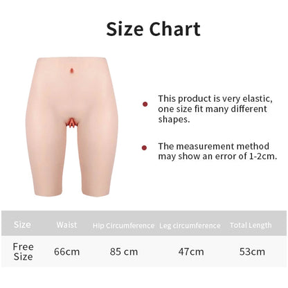Half Length Silicone Vaginal Pants 1G