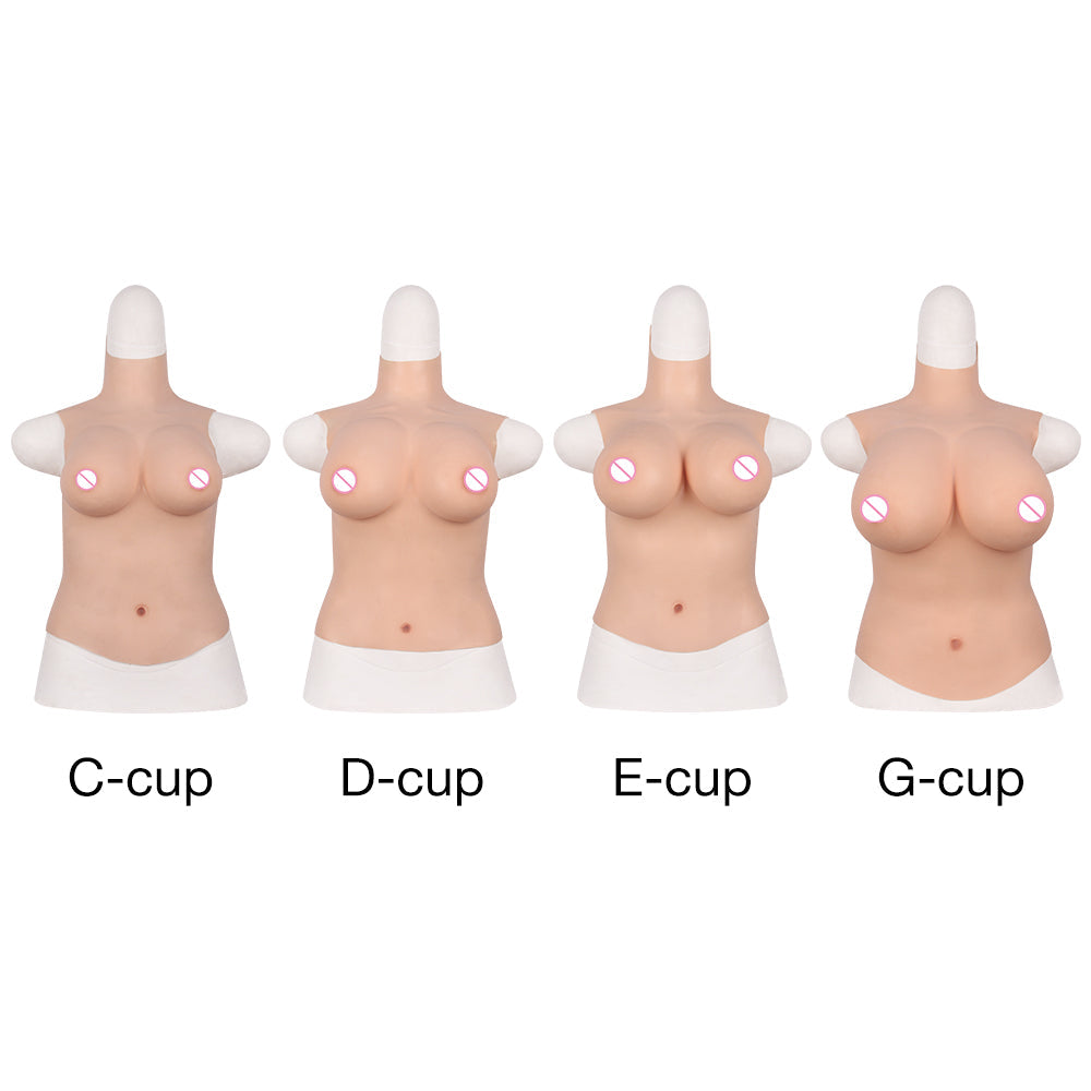 Half Body Realistic Huge  Silicone Breast Forms Fake Boobs