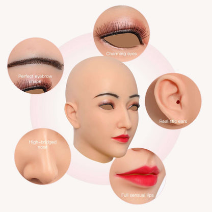 Alice Silicone Female Head Mask