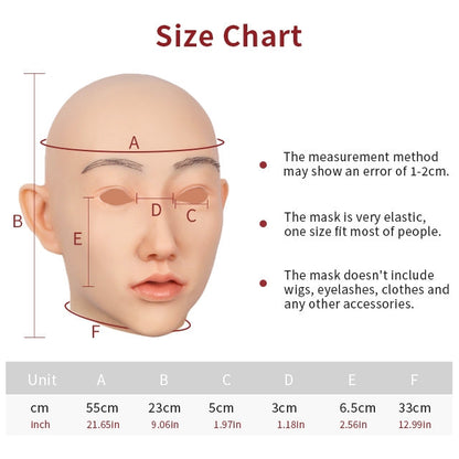 Sivir Silicone Female Head Mask 1G
