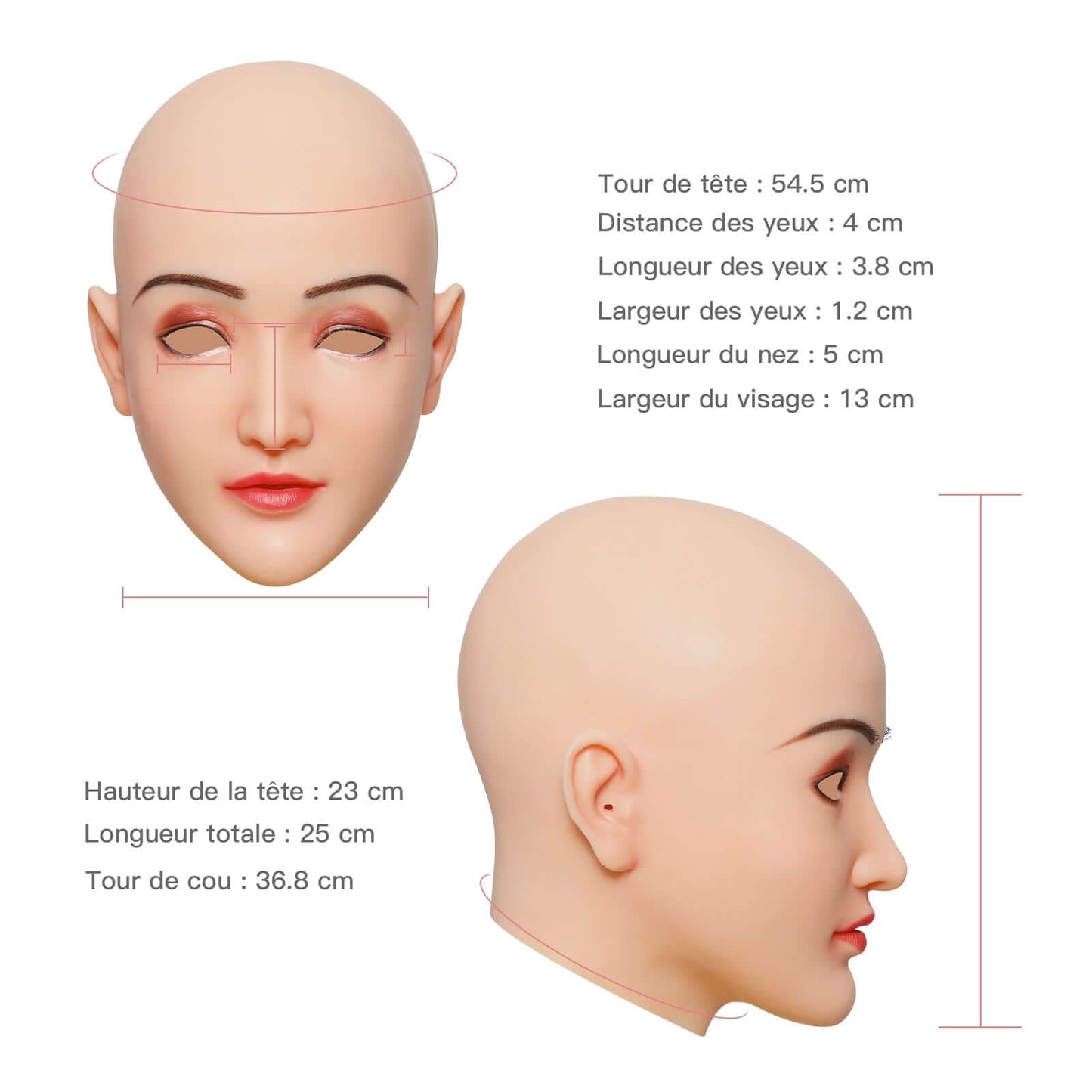 Claire Silicone Female Head Mask