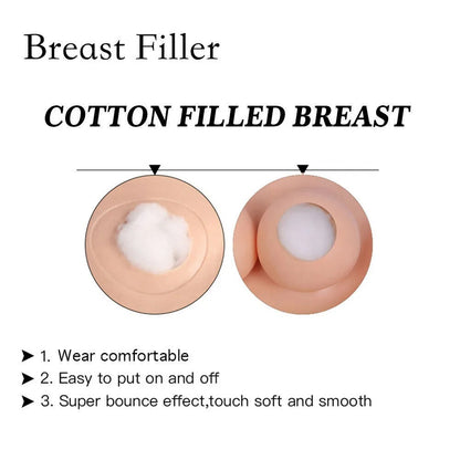 Cotton-Filled Silicone Breastplate – Designed for Crossdressers