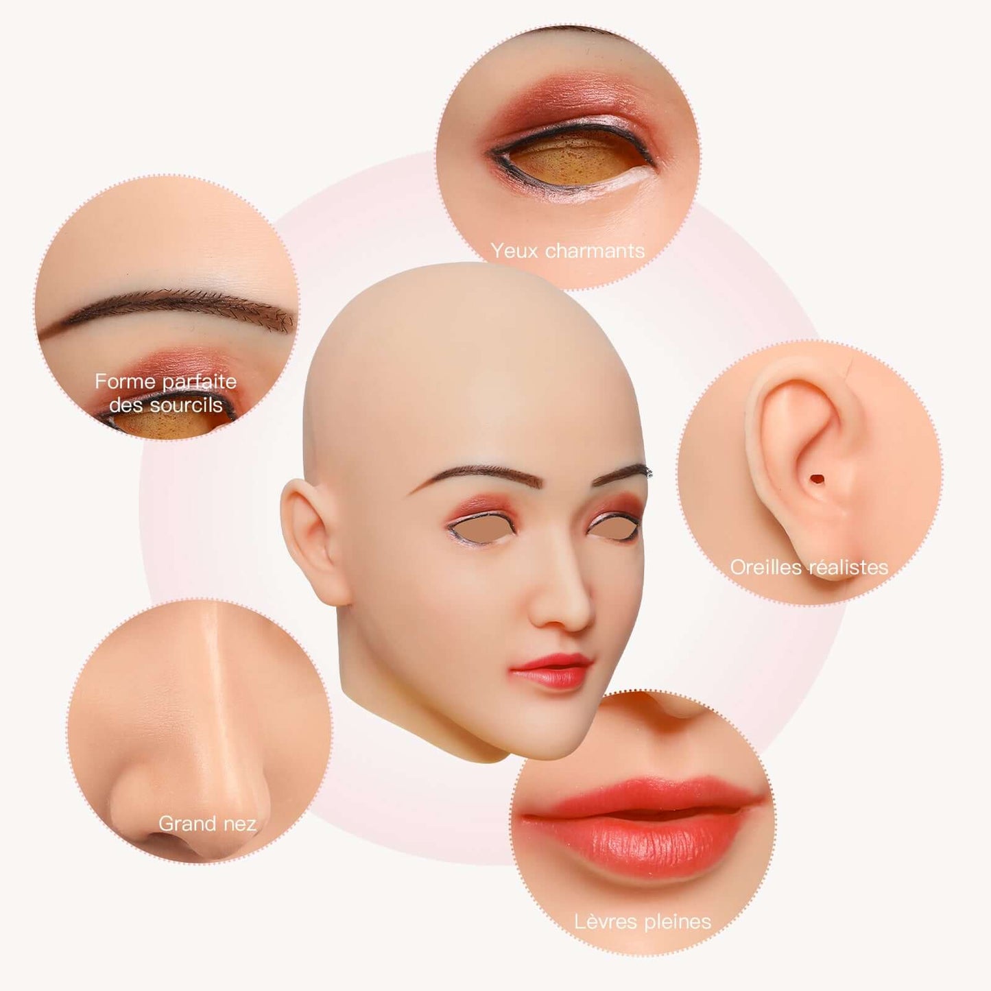 Claire Silicone Female Head Mask