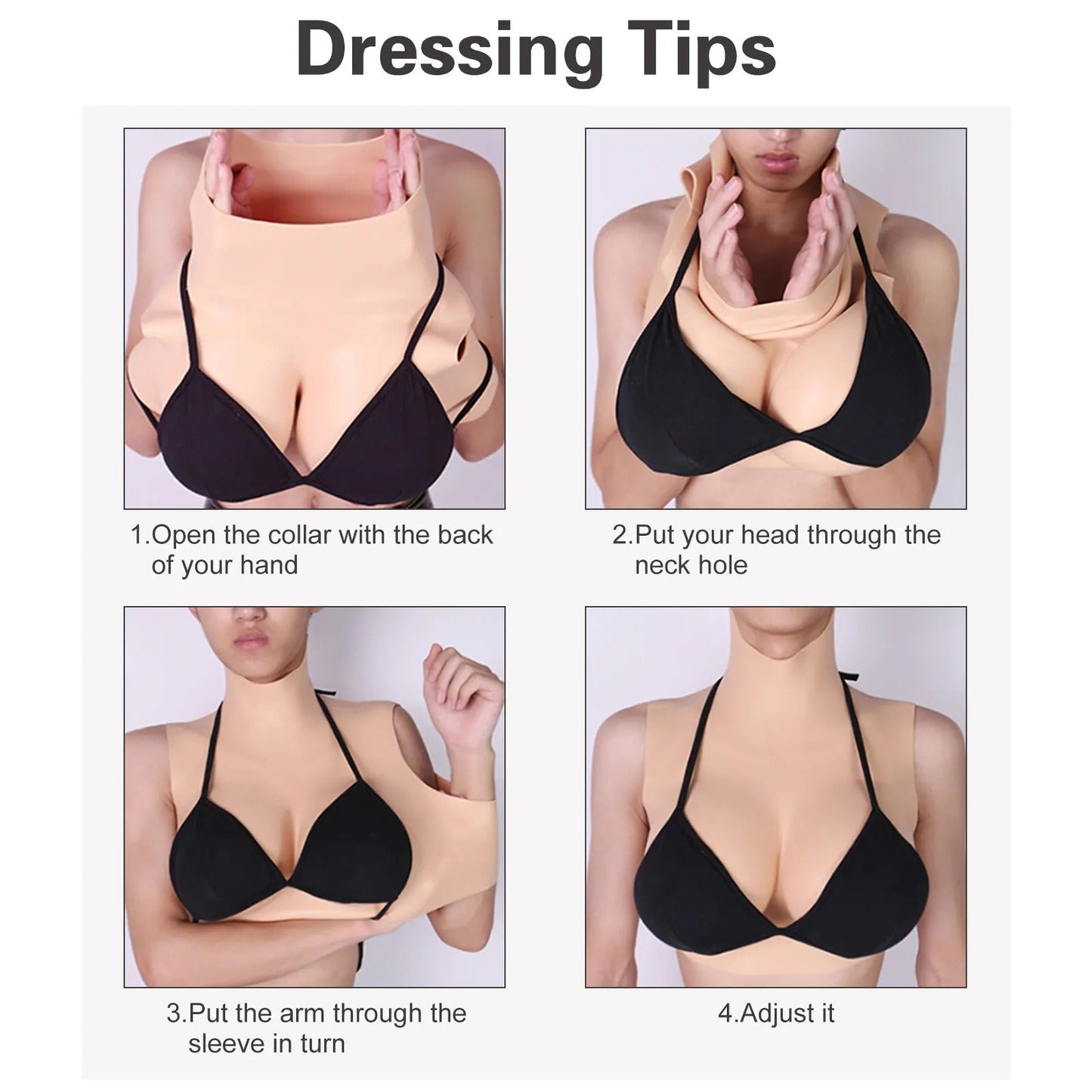 Cotton-Filled Silicone Breastplate – Designed for Crossdressers