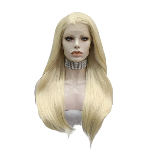 Blonde Lace Long Synthetic Lace Front Crossdressing Wig