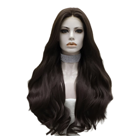 Synthetic Lace Front Crossdressing Brown Wig