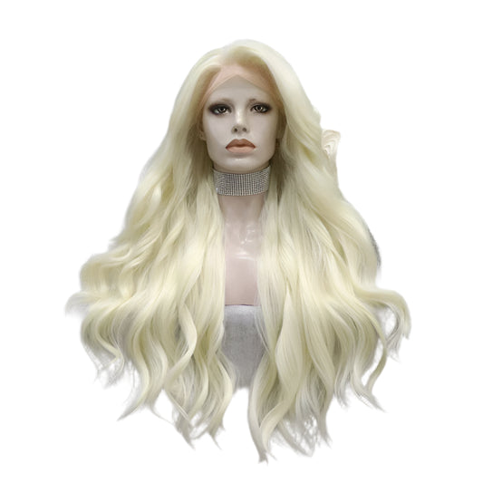 Blonde Lace Wig Long Synthetic Lace Front Crossdressing Wig