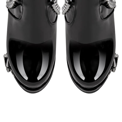 Buckle Strap Rivet Platform Ovee the Knee Crossdressing Boots