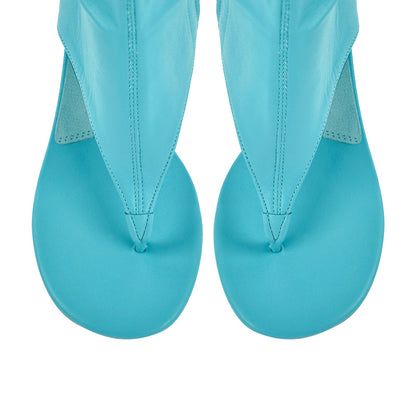 Thong Round Toe Mid-Calf Bootie Sandals