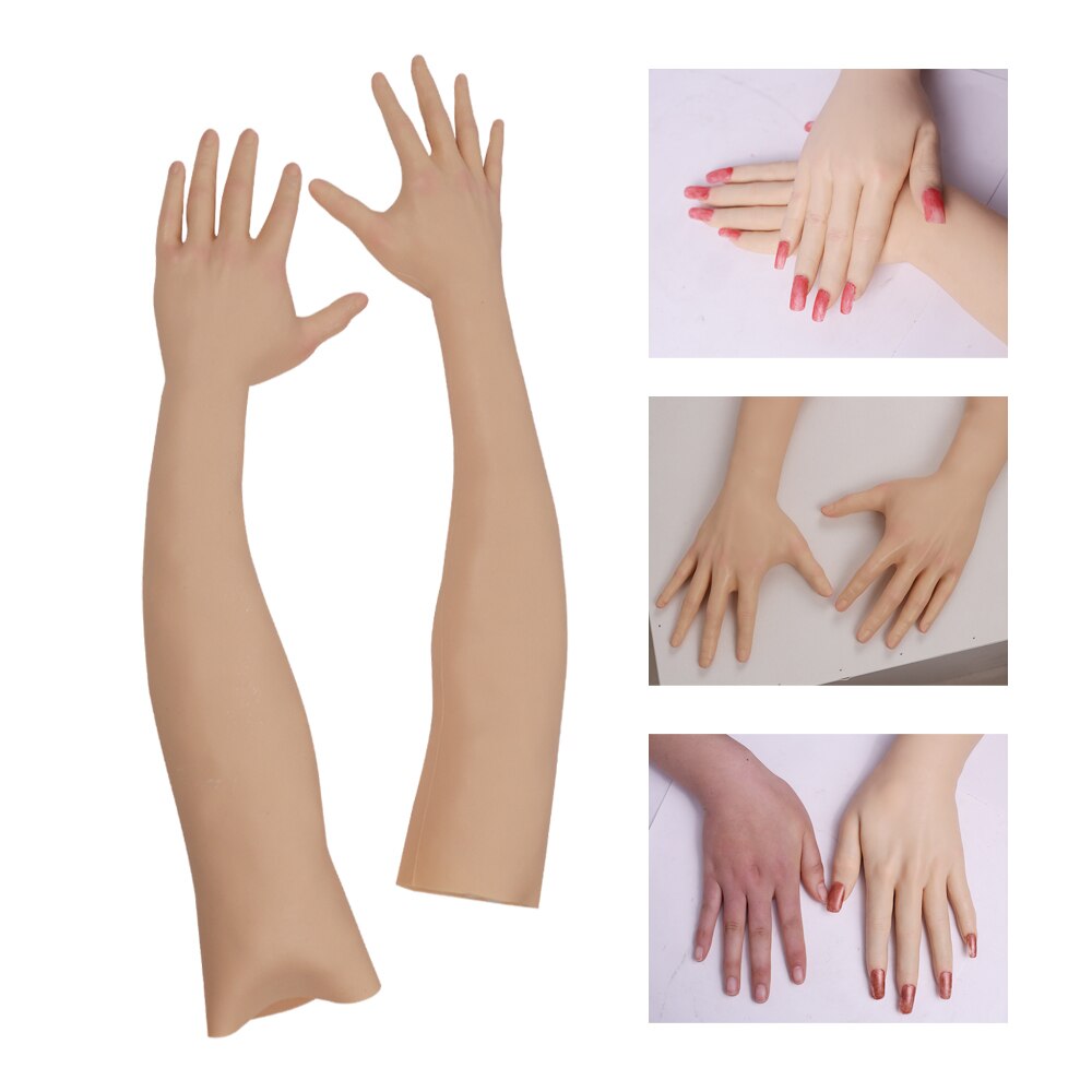 Artificial Skin Female Hand Silicone Crossdresser Gloves 1 Pair for Cosplay Corssdress