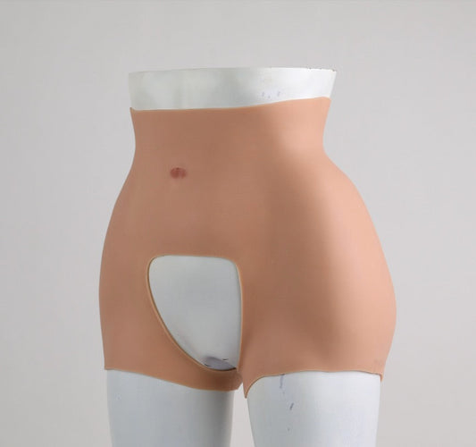 Bottom cutout plump crotch lift buttocks silicone pants