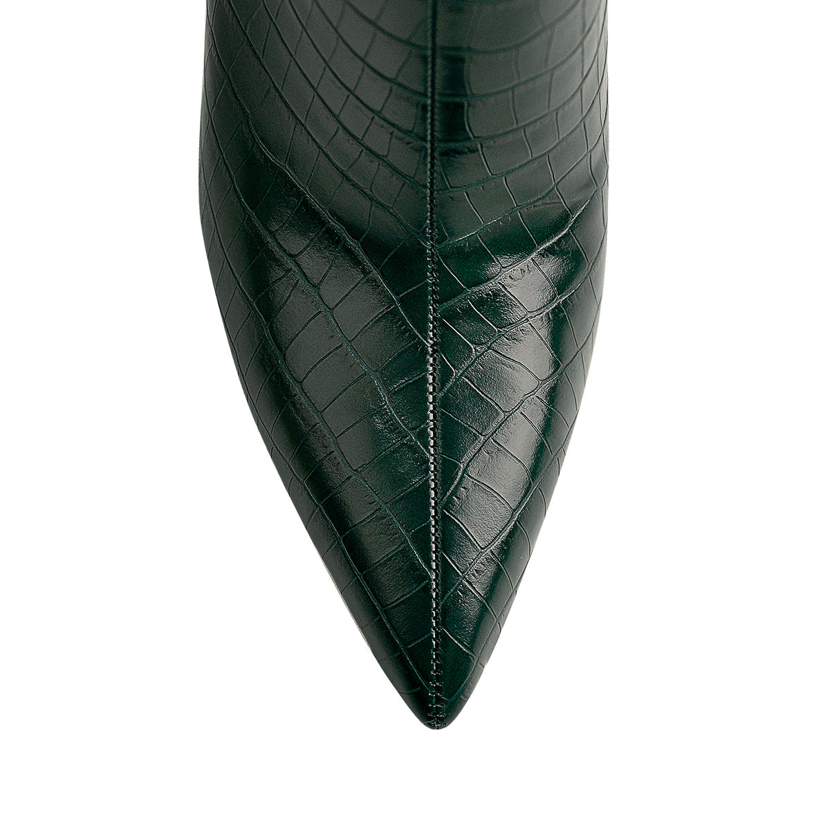 Green Stone Pattern High Heel Mid-Calf Crossdressing Boots