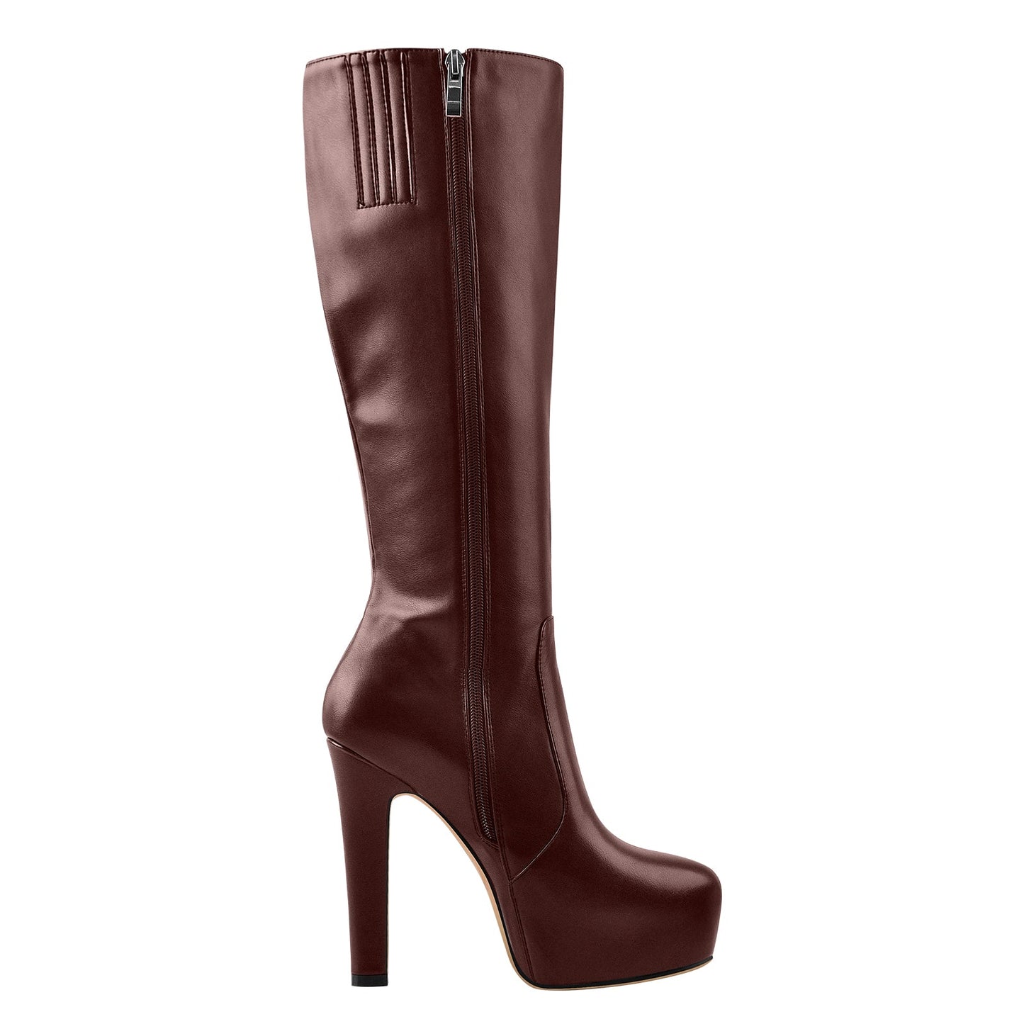 Platform High Heel Zipper Knee High Crossdressing Boots