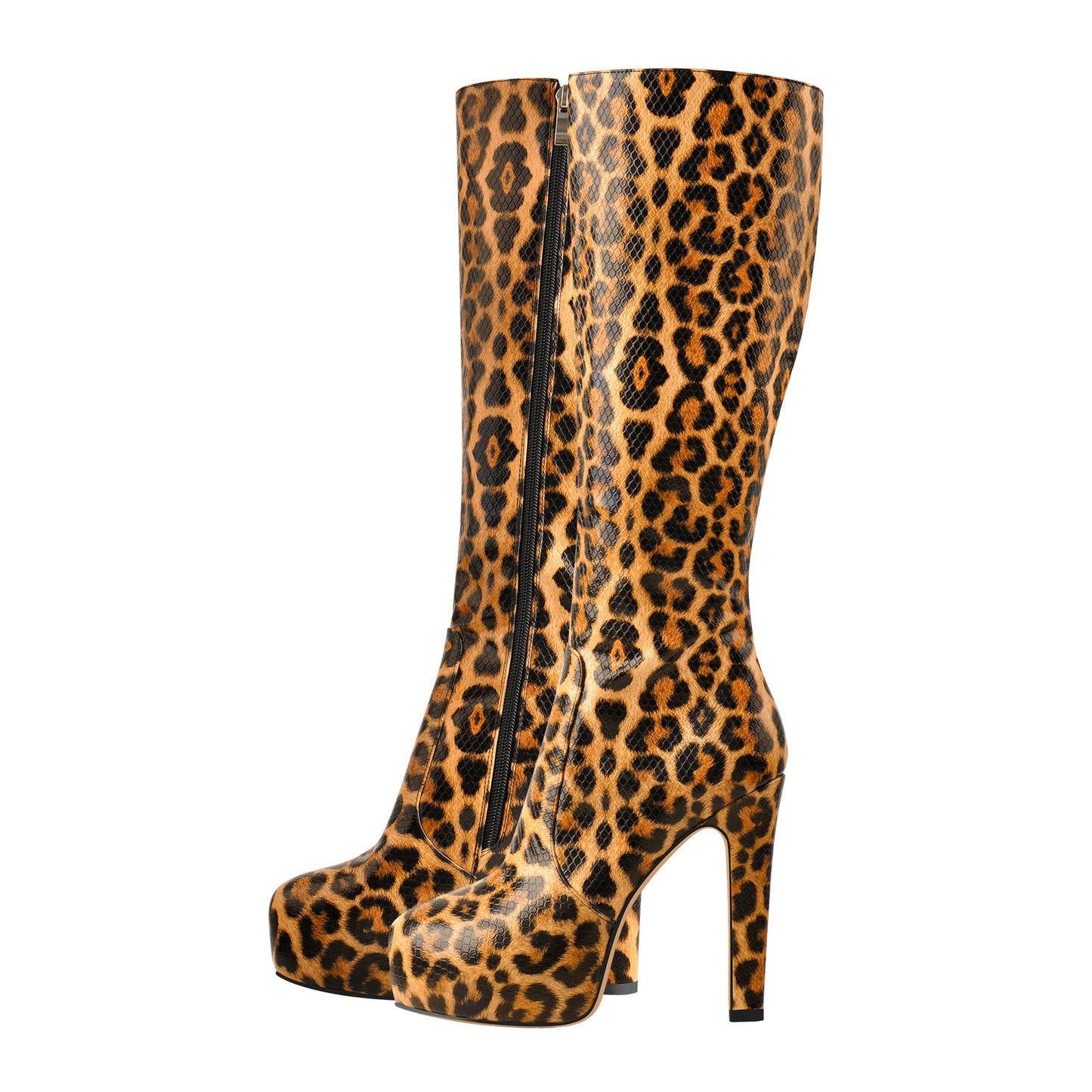 Platform High Heel Zipper Knee High Crossdressing Boots