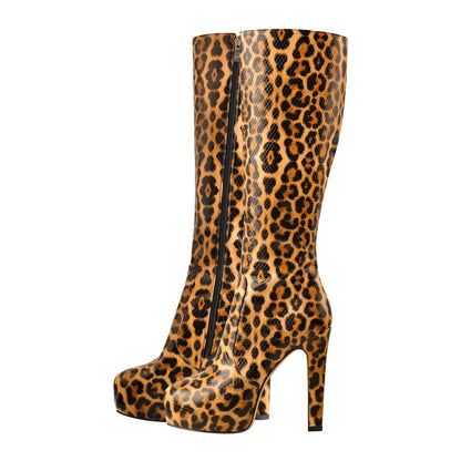 Platform High Heel Zipper Knee High Crossdressing Boots