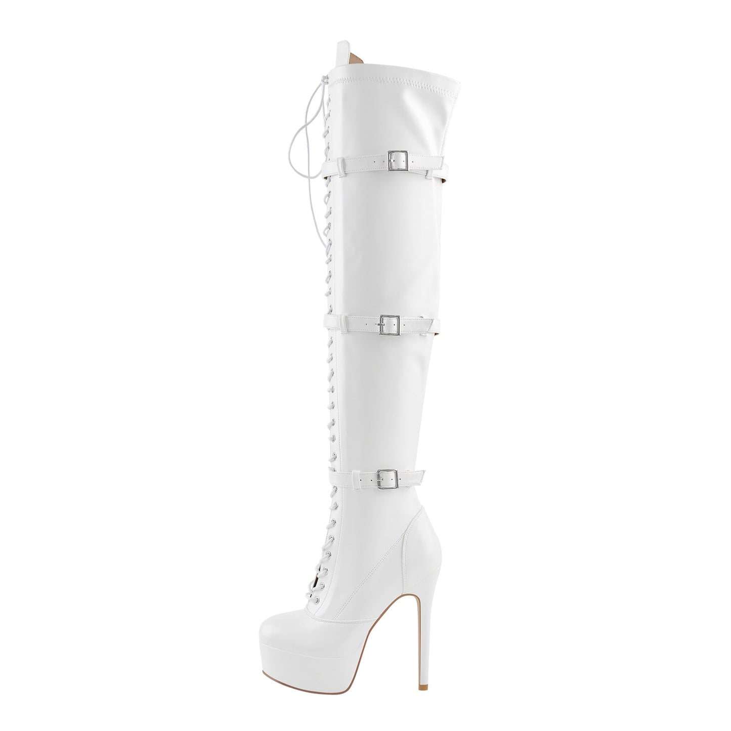 Platform Lace-Up Over The Knee Thigh Crossdressing Boots