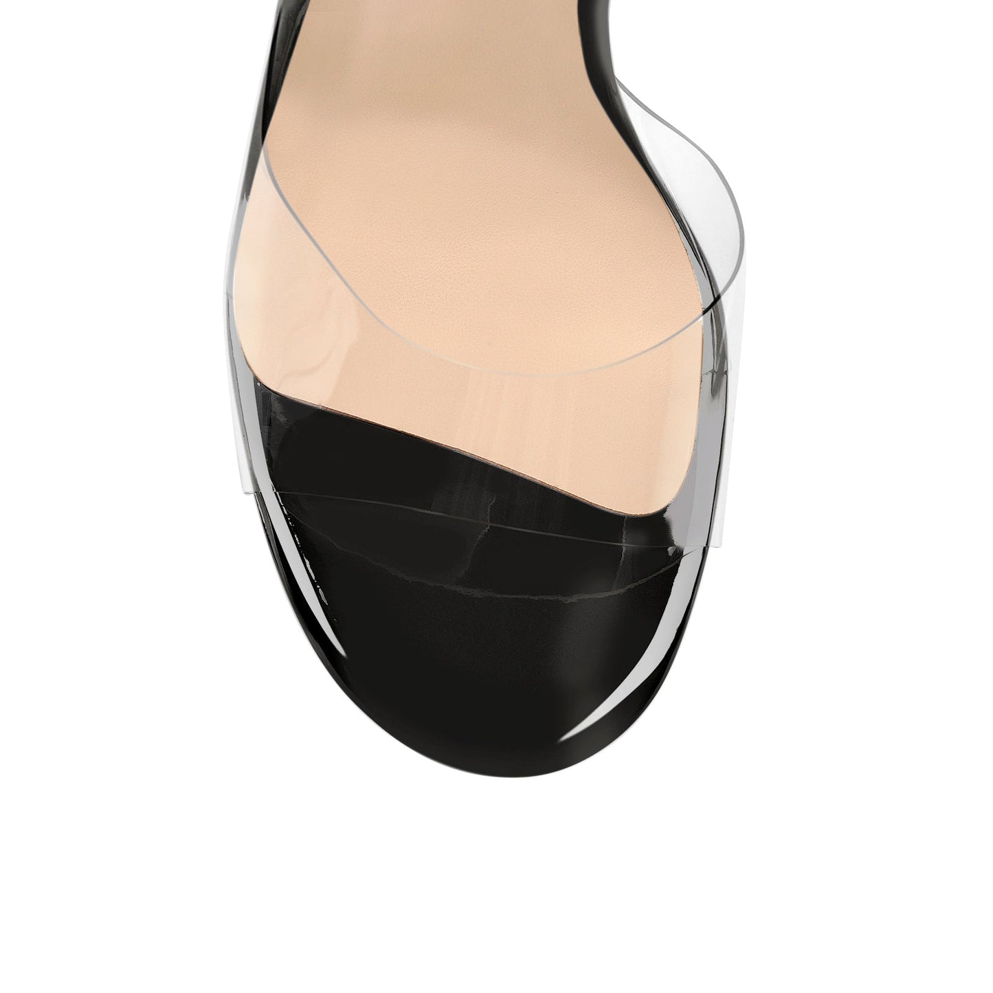 Black Platform Lace up Chunky High Heel Crossdressing Sandals