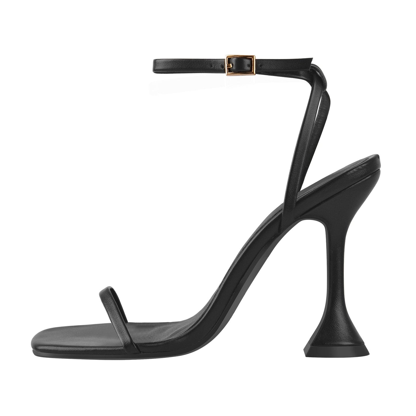 Black Ankle Strap High Heel Crossdressing Sandals