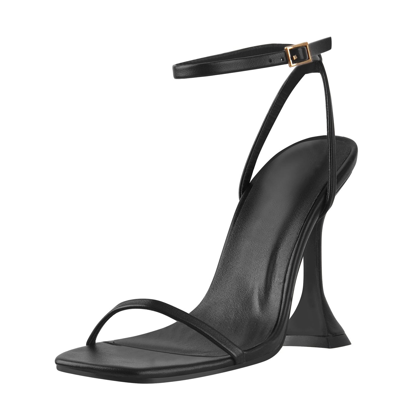 Black Ankle Strap High Heel Crossdressing Sandals