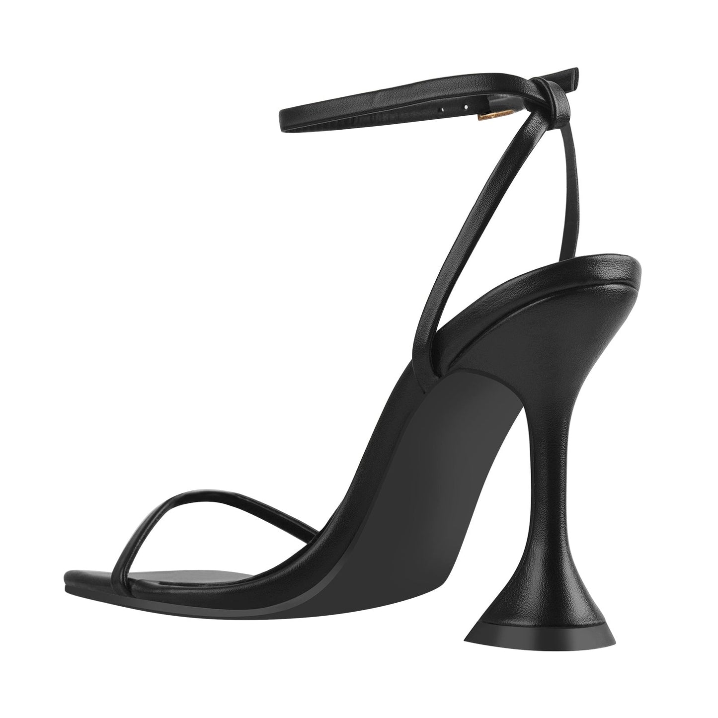 Black Ankle Strap High Heel Crossdressing Sandals