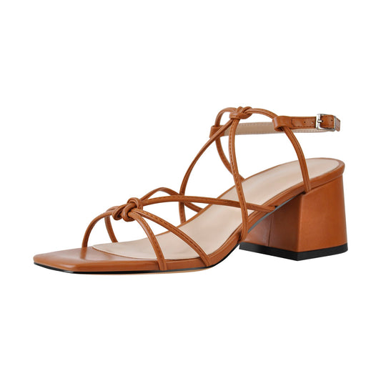 Criss Cross Gladiator Strappy Chunky Heel Crossdressing Sandals