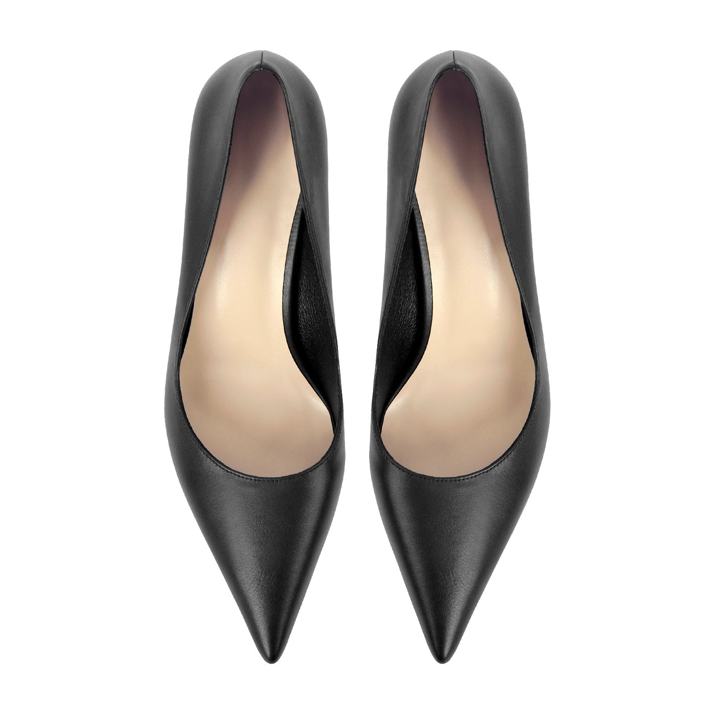 Black Slip on Mid Heel Crossdressing Pumps
