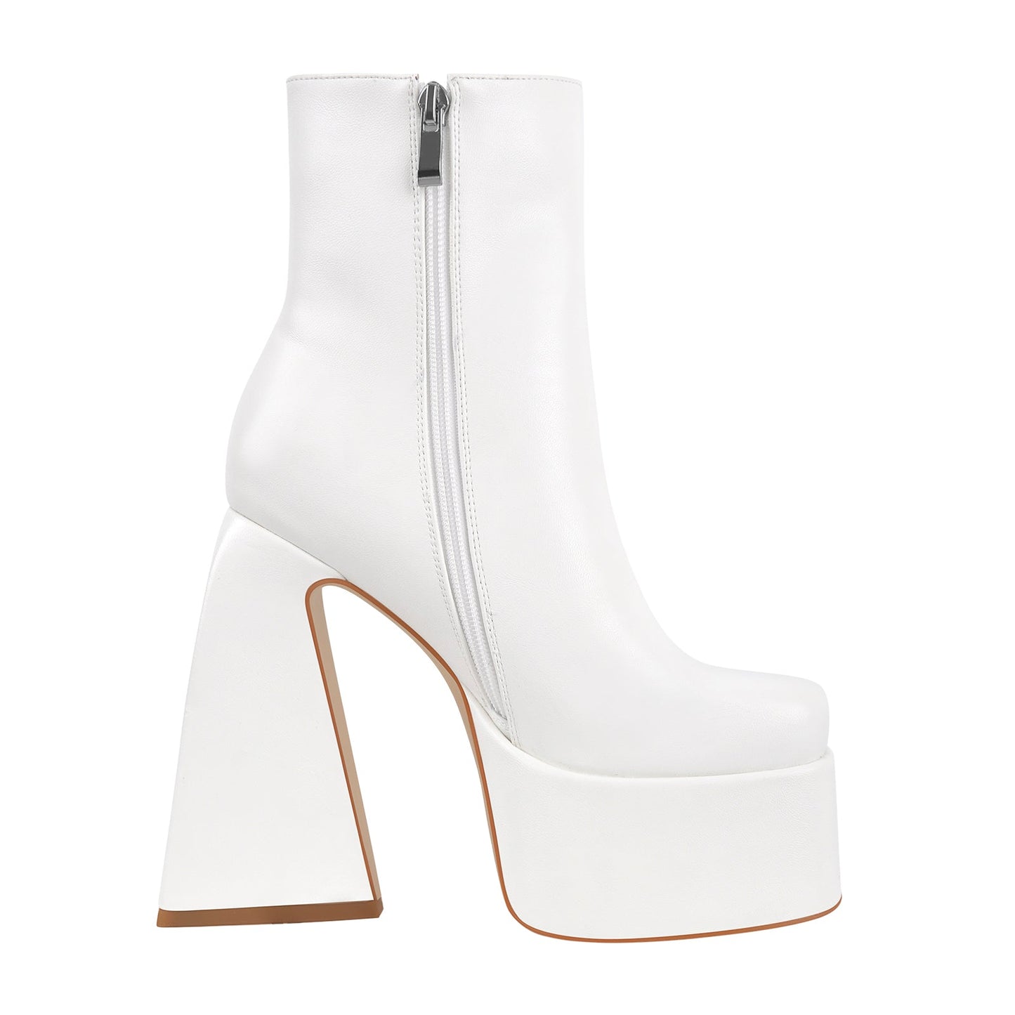 Chunky Ankle Boots Thick High Heels Platform Crossdressing Shoes