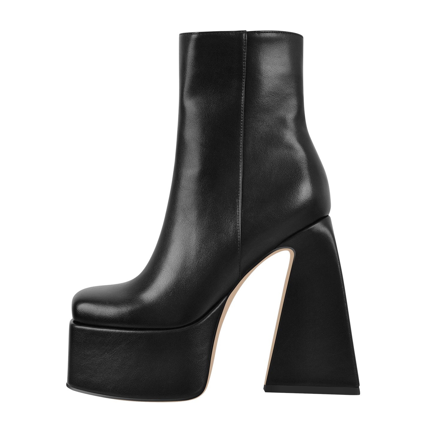 Chunky Ankle Boots Thick High Heels Platform Crossdressing Shoes