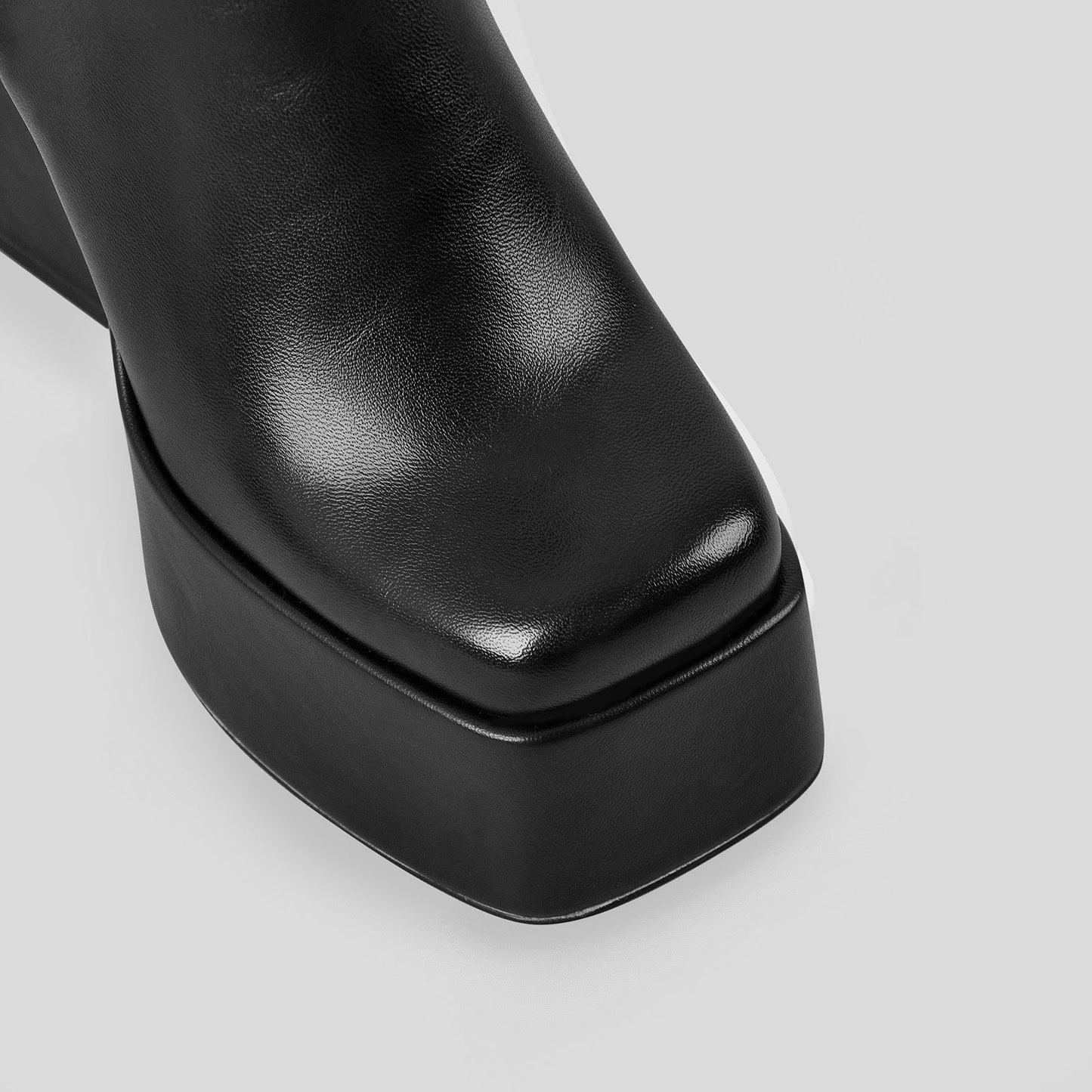 Chunky Ankle Boots Thick High Heels Platform Crossdressing Shoes