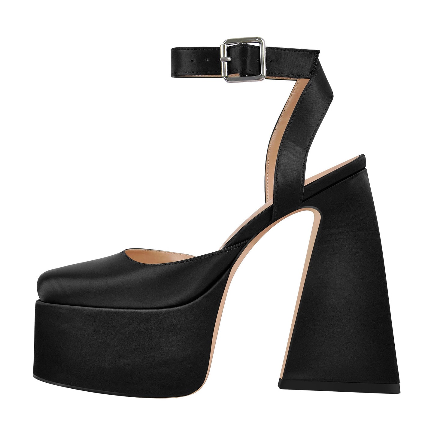 Ankle Strap Platform Chunky High Heel Crossdressing Pumps