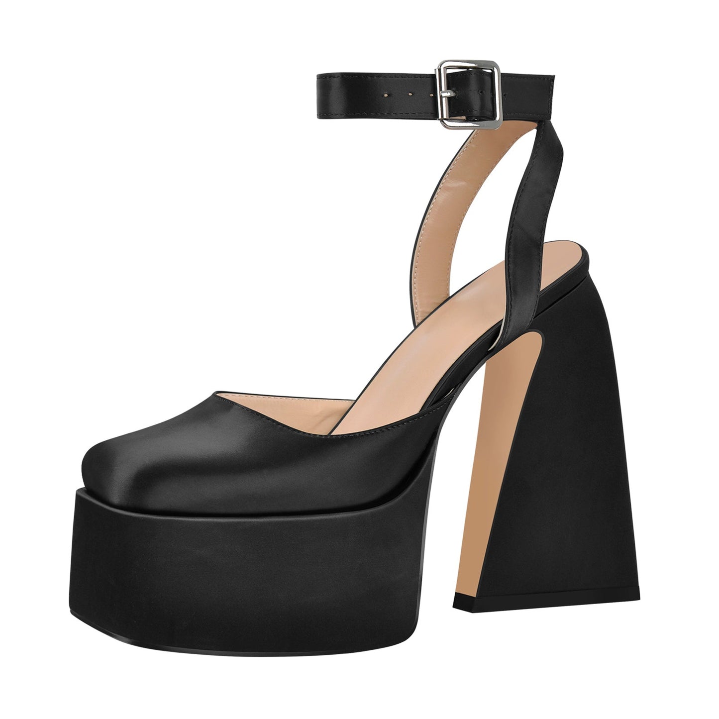 Ankle Strap Platform Chunky High Heel Crossdressing Pumps