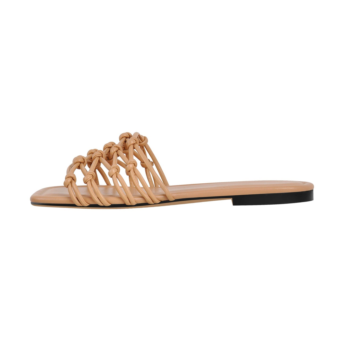 Flats Square Toe Woven Strap Crossdressing Sandals